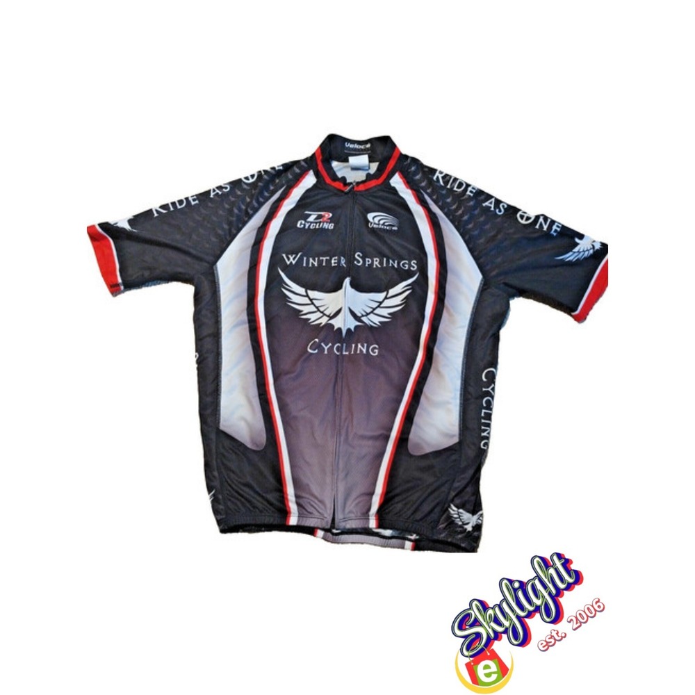 Veloce Multicolor Winter Springs Cycling Jersey Bike Shirt Adult Race Top Reg XL
